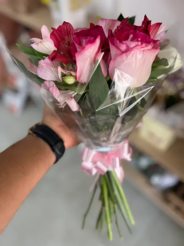 Buquê Mix Tons Rosado Simples - Imagem 3
